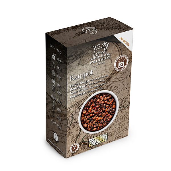Poivre rouge Kampot  3 x 20g Peugeot - Mathon - 1