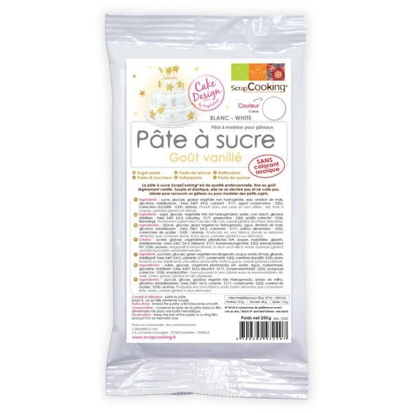 Pâte à sucre blanche arôme vanille - 250 g Scrapcooking - Mathon