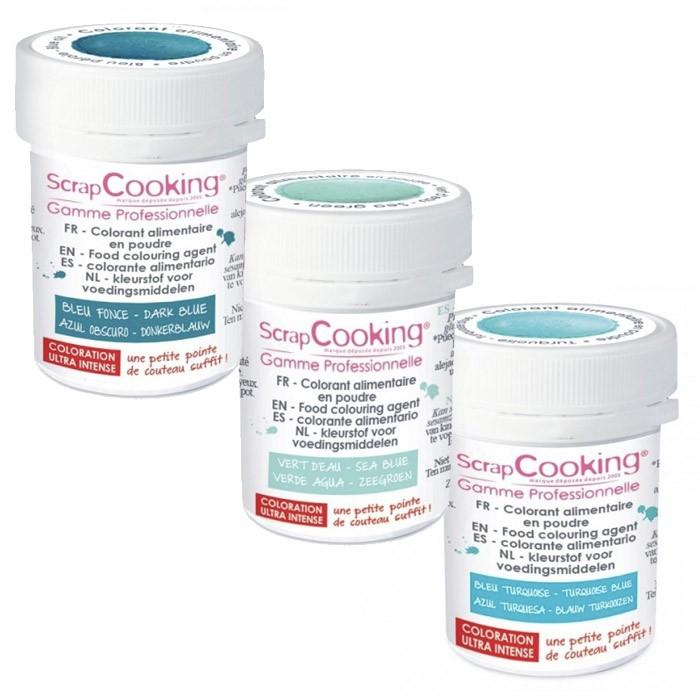 Kit de colorants alimentaires - Bleu des mers Scrapcooking - Mathon