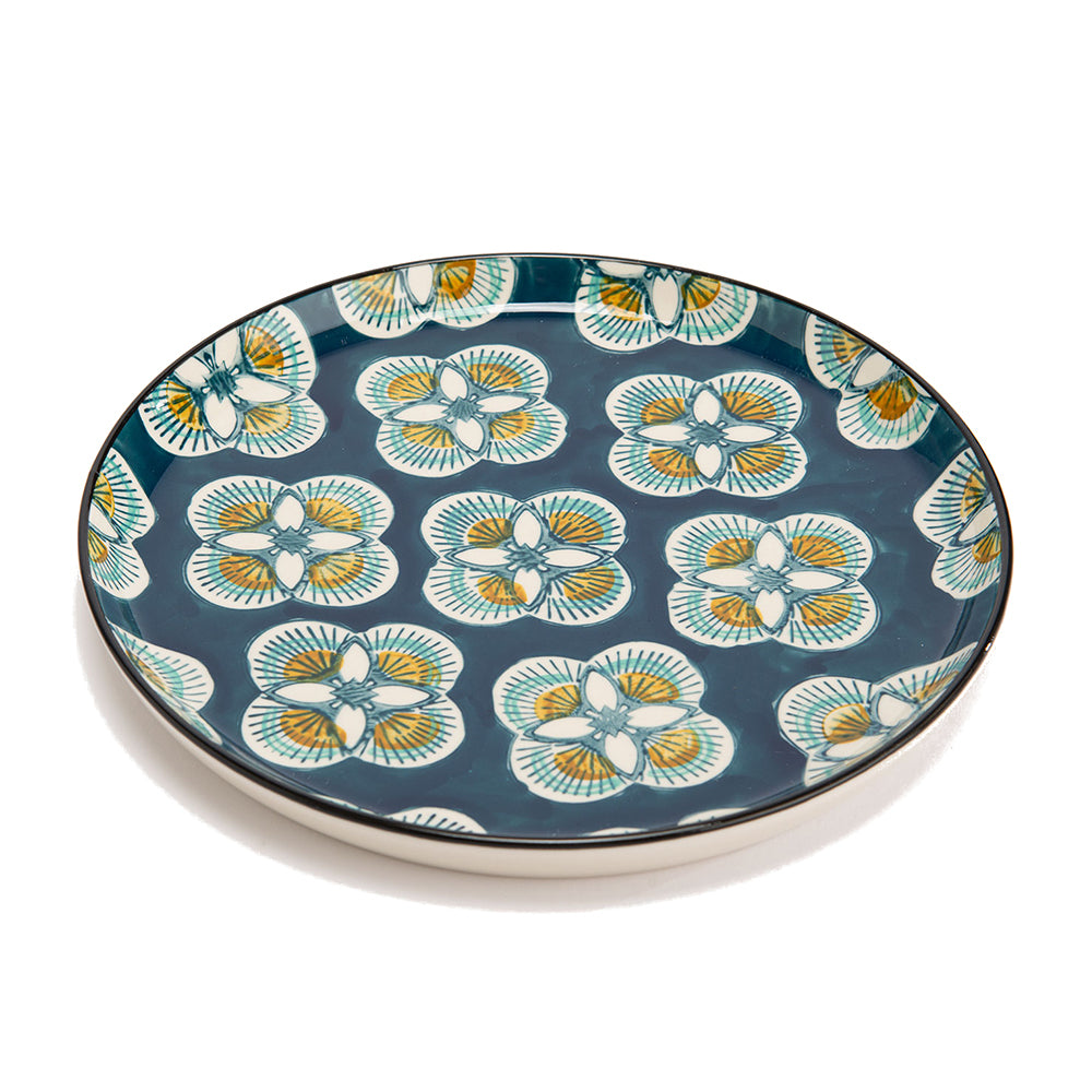 Assiette plate Imany bleu 26 cm - 5 dont 1 offerte (lot de 6) Amadeus - Mathon