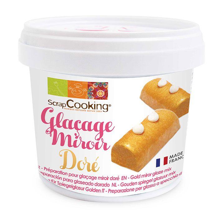 Préparation pour glaçage miroir doré 220 g Scrapcooking - Mathon