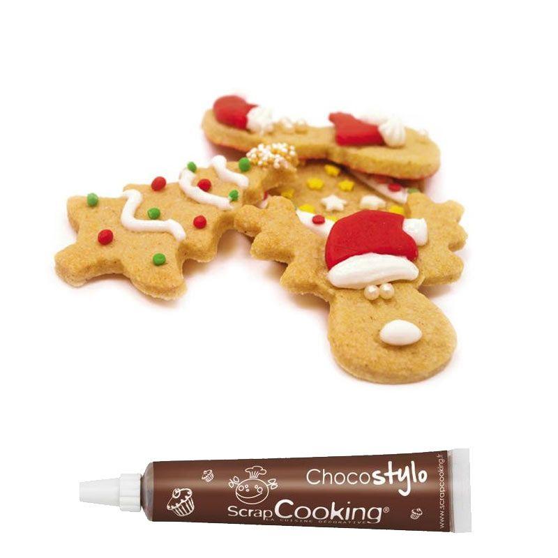 Préparation pour biscuits de Noël + Stylo chocolat Scrapcooking - Mathon