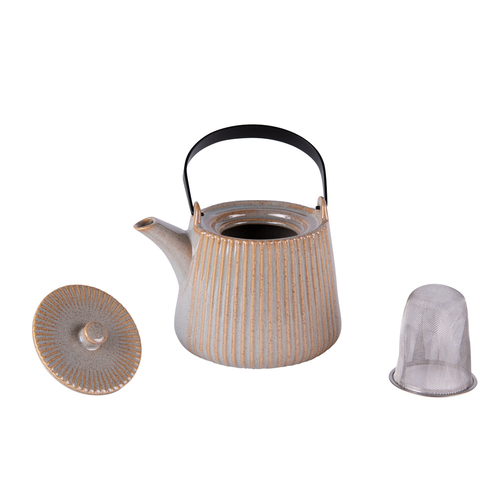 Théière Tiao 1L gris-beige avec filtre Table passion - Mathon - 2