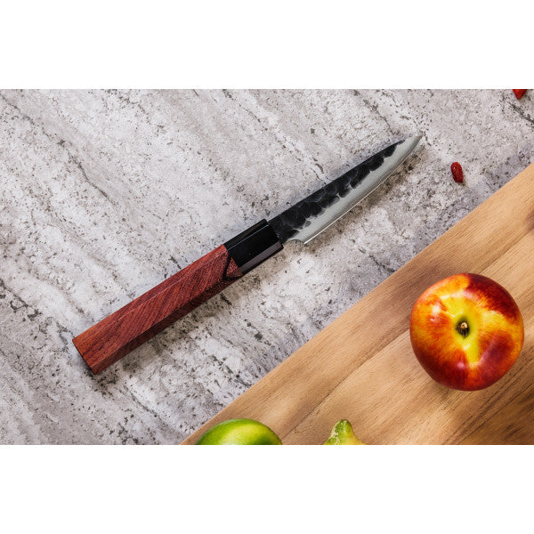 Couteau Sayuto Sequoia San Mai modèle office 9cm brute de forge Sayuto - Mathon - 4