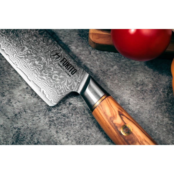 Couteau Fukito Olive Damas modèle Nakiri 17cm Fukito - Mathon - 2