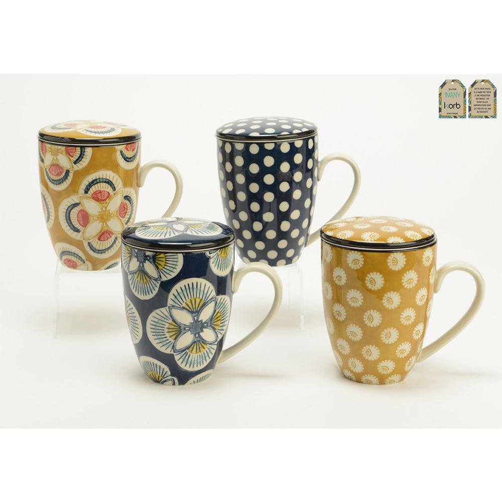 Mug avec filtre Imany 40 cl (lot de 4) Amadeus - Mathon - 1