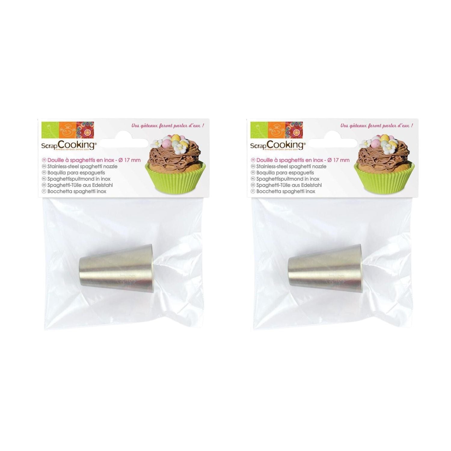 2 douilles spaghetti en inox Scrapcooking - Mathon