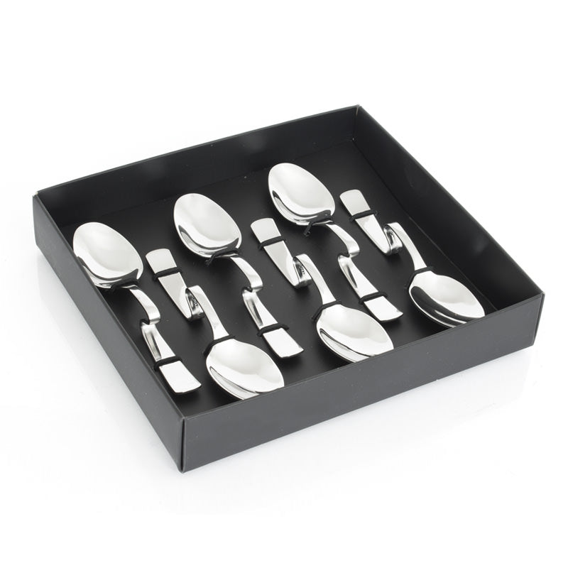 Coffret de 6 cuillères coudées carmil pour café ou cocktail Table passion - Mathon - 1