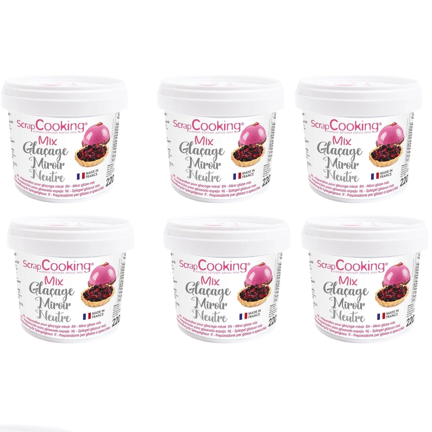 Préparation glaçage miroir neutre 1320 g Scrapcooking - Mathon