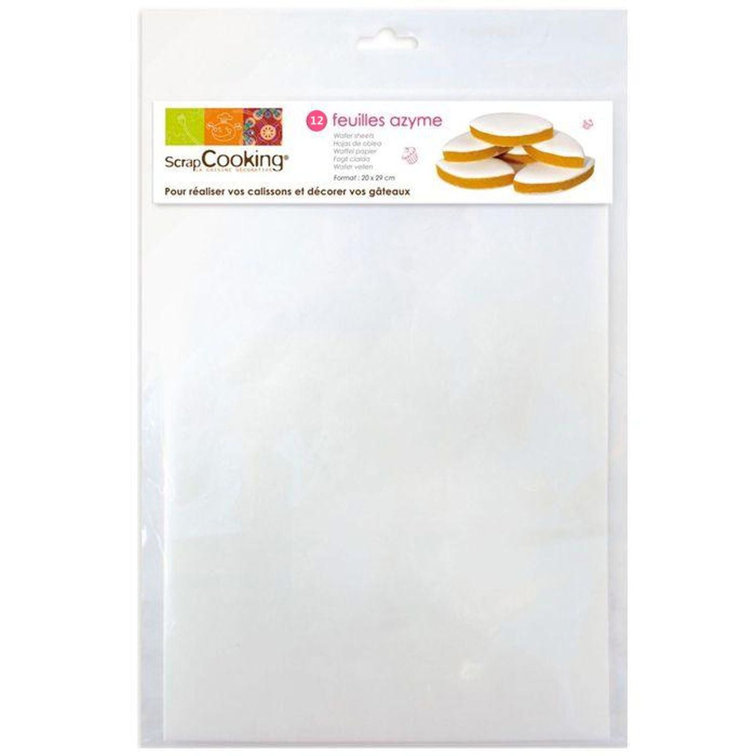 12 feuilles azyme 21 x 29 cm pour calissons Scrapcooking - Mathon
