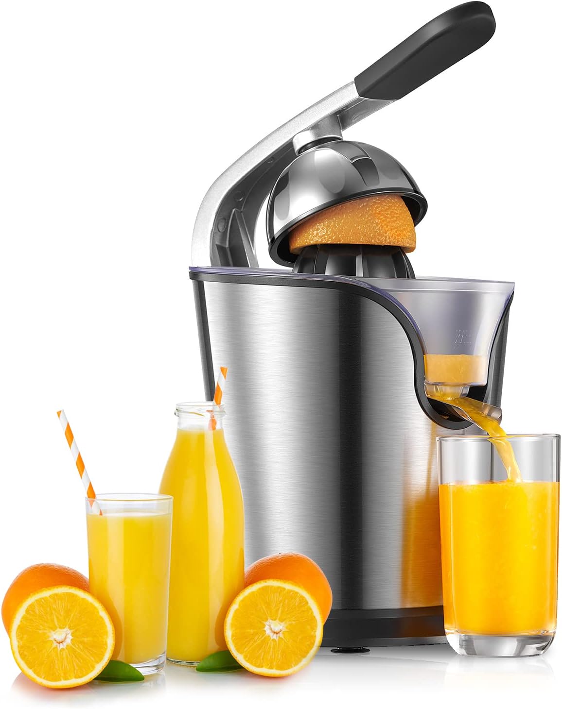 Presse Agrumes électrique levier professionnel Inox 160W gris Vendos85 - Mathon