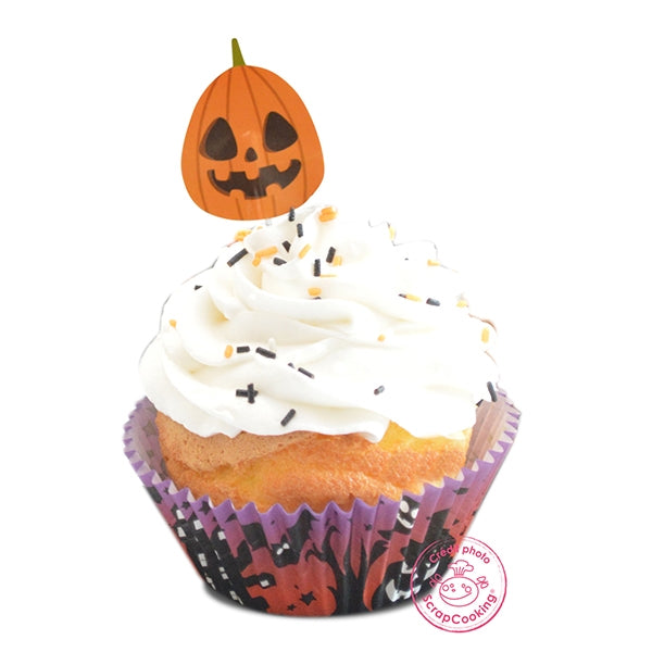 Caissettes et cake toppers Halloween 24 pièces Scrapcooking - Mathon - 3