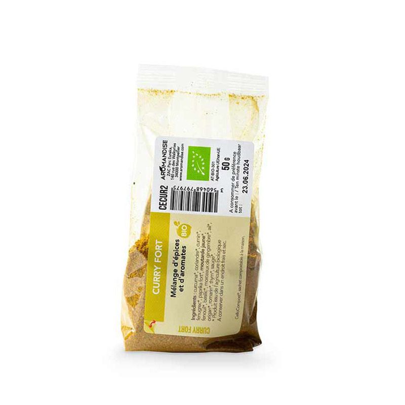 Curry fort bio - 50 g Aromandise - Mathon