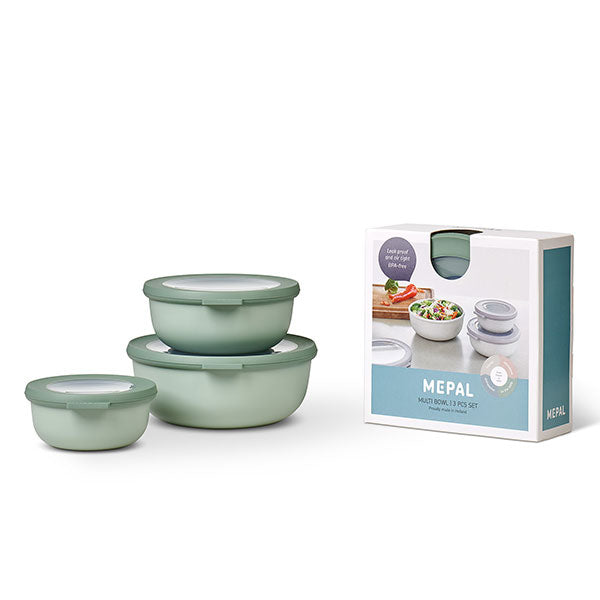 Set de 3 bols Cirqula Nordic Sage 350ml, 750ml, 1250ml Mepal - Mathon - 1