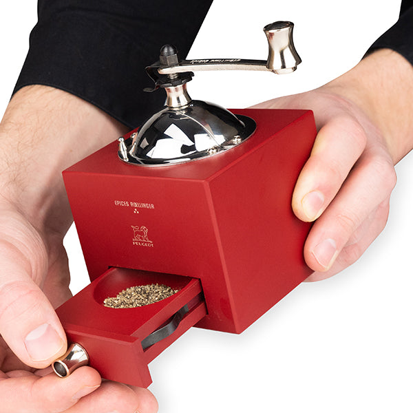 Moulin manuel à poivre hêtre Roellinger rouge piment Peugeot - Mathon - 2