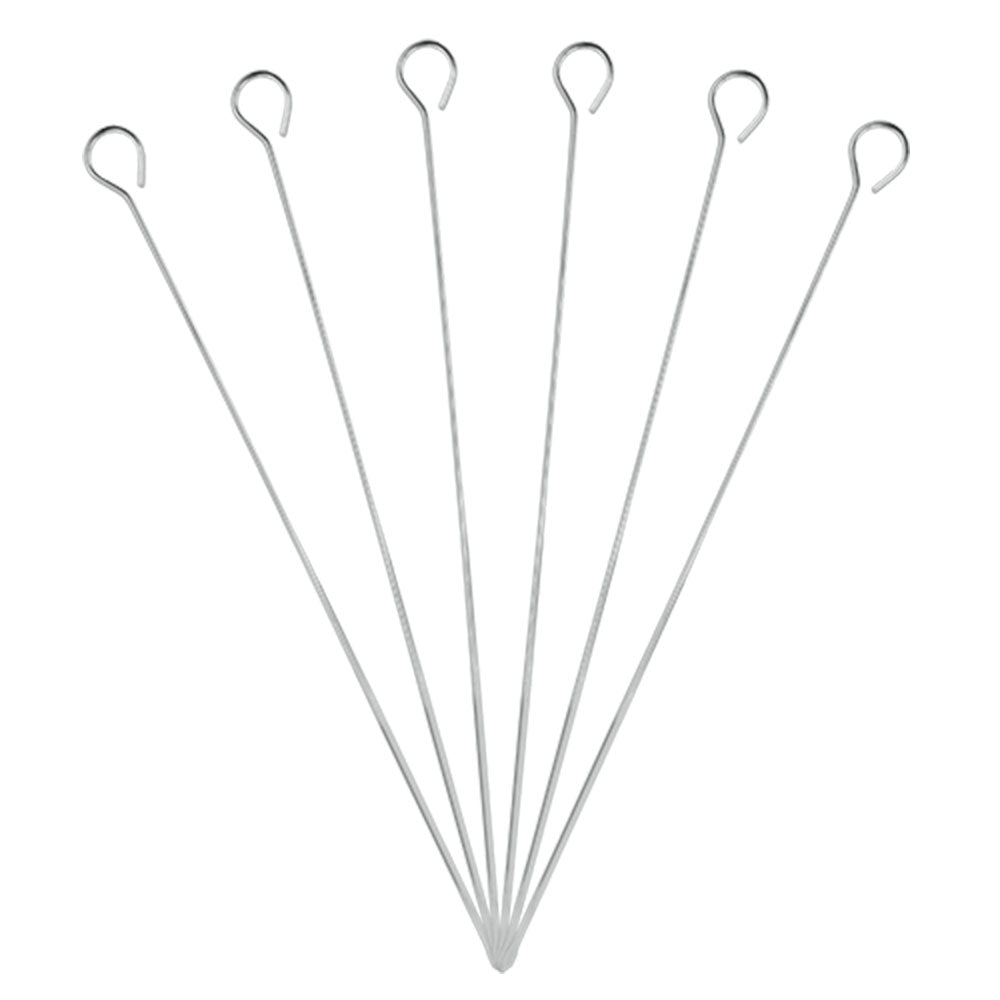 6 brochettes chromées 35 cm Metaltex - Mathon - 1