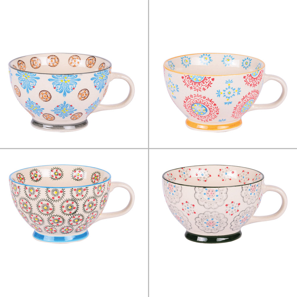 Coffret de 4 déjeuners Bohème 32 cl Table passion - Mathon - 1