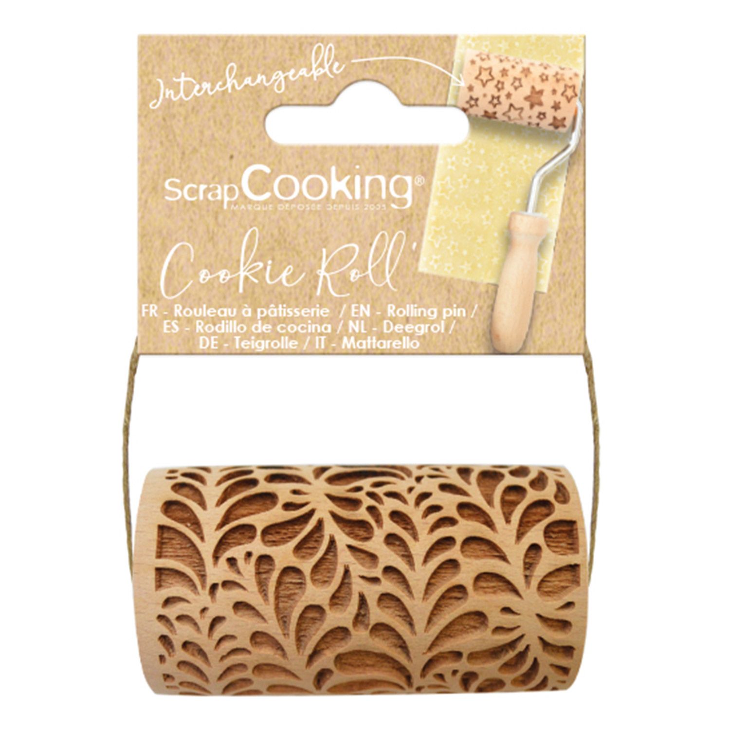 Mini rouleau à pâtisserie en bois - ondines Scrapcooking - Mathon