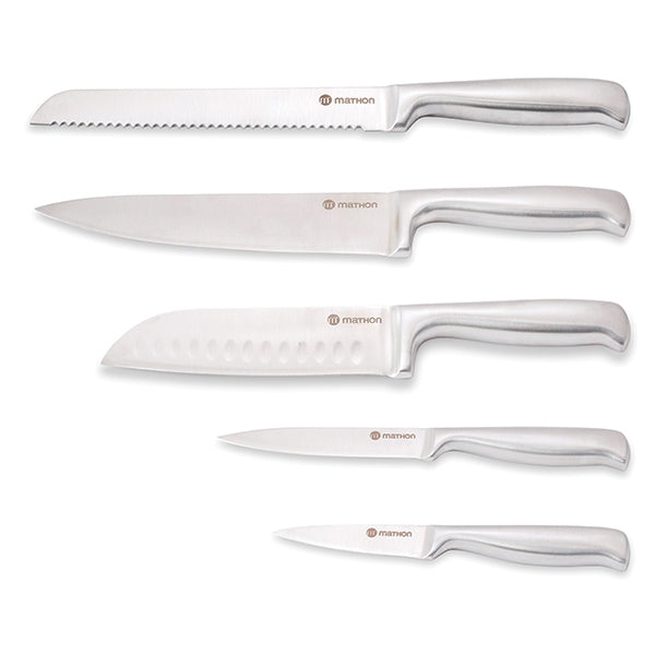 Set de 5 couteaux de cuisine en inox Mathon - Mathon - 1