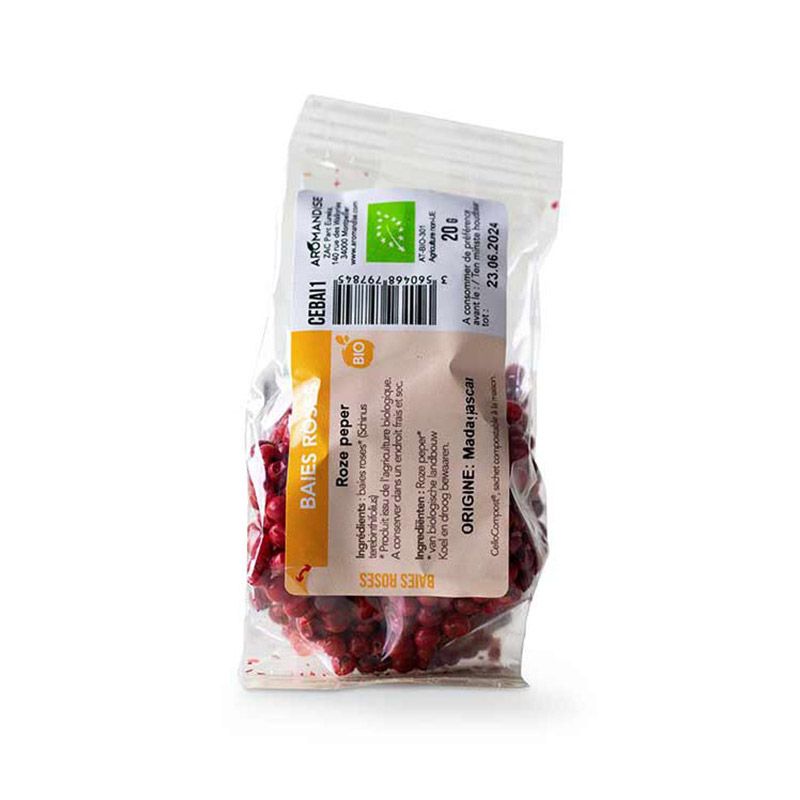Baies roses de Madagascar bio - 20 g Aromandise - Mathon