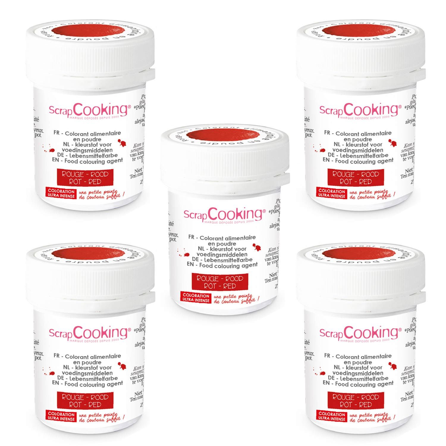 Colorant alimentaire en poudre 25 g - rouge Scrapcooking - Mathon