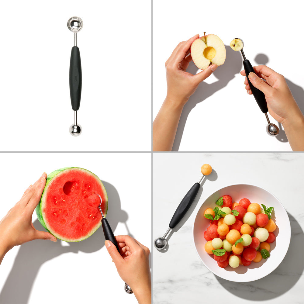 Cuillère pomme Parisienne double noir OXO - Mathon - 2