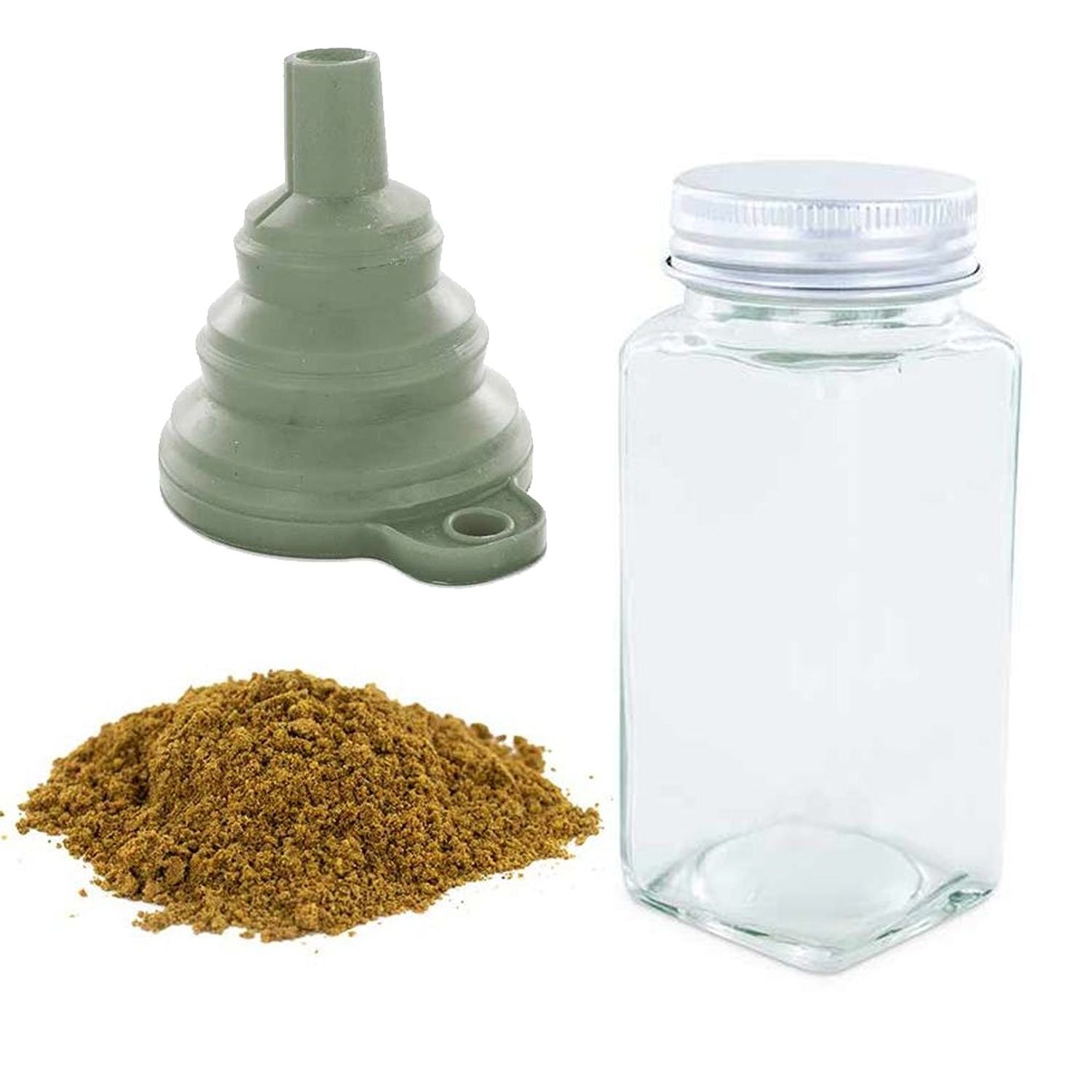 Flacon à épices poudreur + entonnoir + Carvi moulu 60 g Aromandise - Mathon