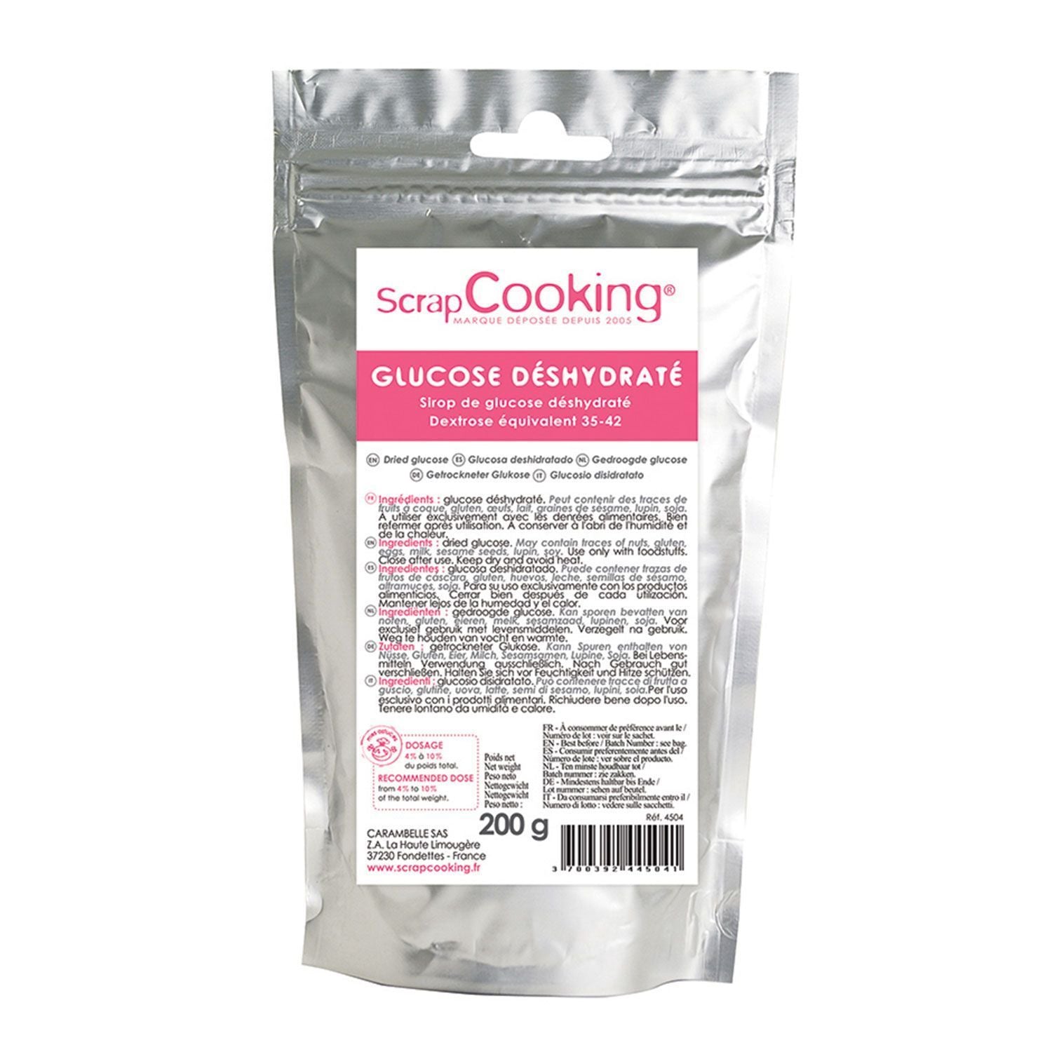 Glucose déshydraté 600 g Scrapcooking - Mathon