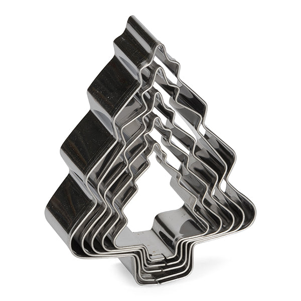 Set de 5 emporte-pièces sapin inox Patisse - Mathon