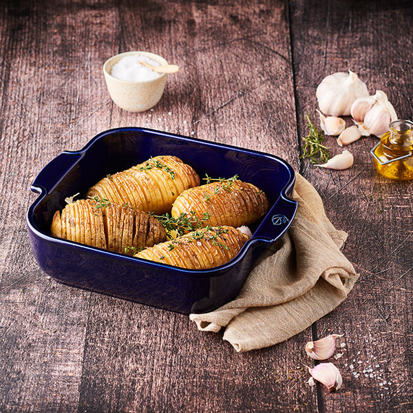 Plat à four céramique Appolia carré bleu 36 cm Peugeot - Mathon - 3