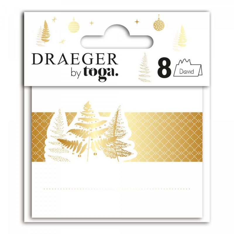 8 marque places sapins dorés Toga - Mathon