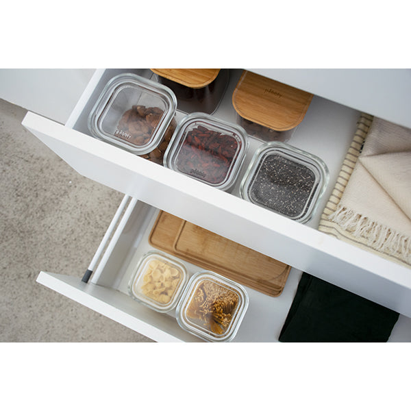 Boite carrée haute en verre 1400 ml Pebbly - Mathon - 3