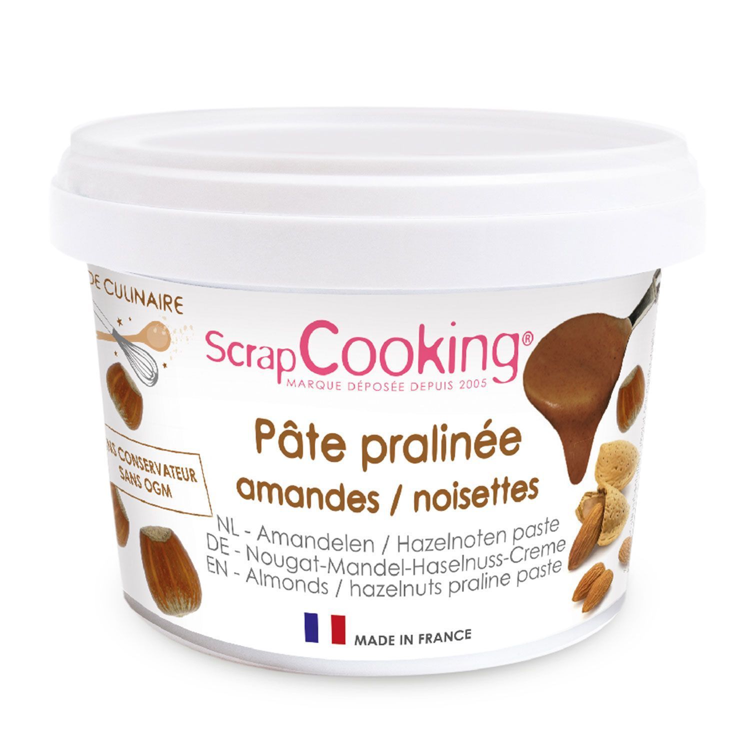 Pâte pralinée noisettes et amandes 800 g Scrapcooking - Mathon
