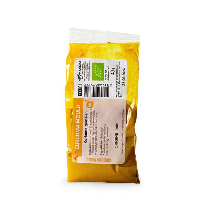 Curcuma moulu bio - 40 g Aromandise - Mathon