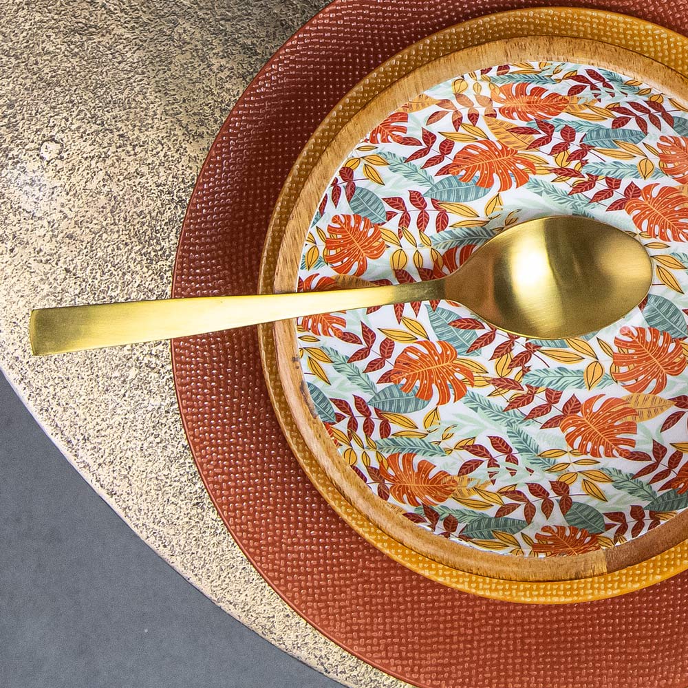 Cuillère à café monobloc Jet doré (lot de 6) Jean Dubost - Mathon - 2