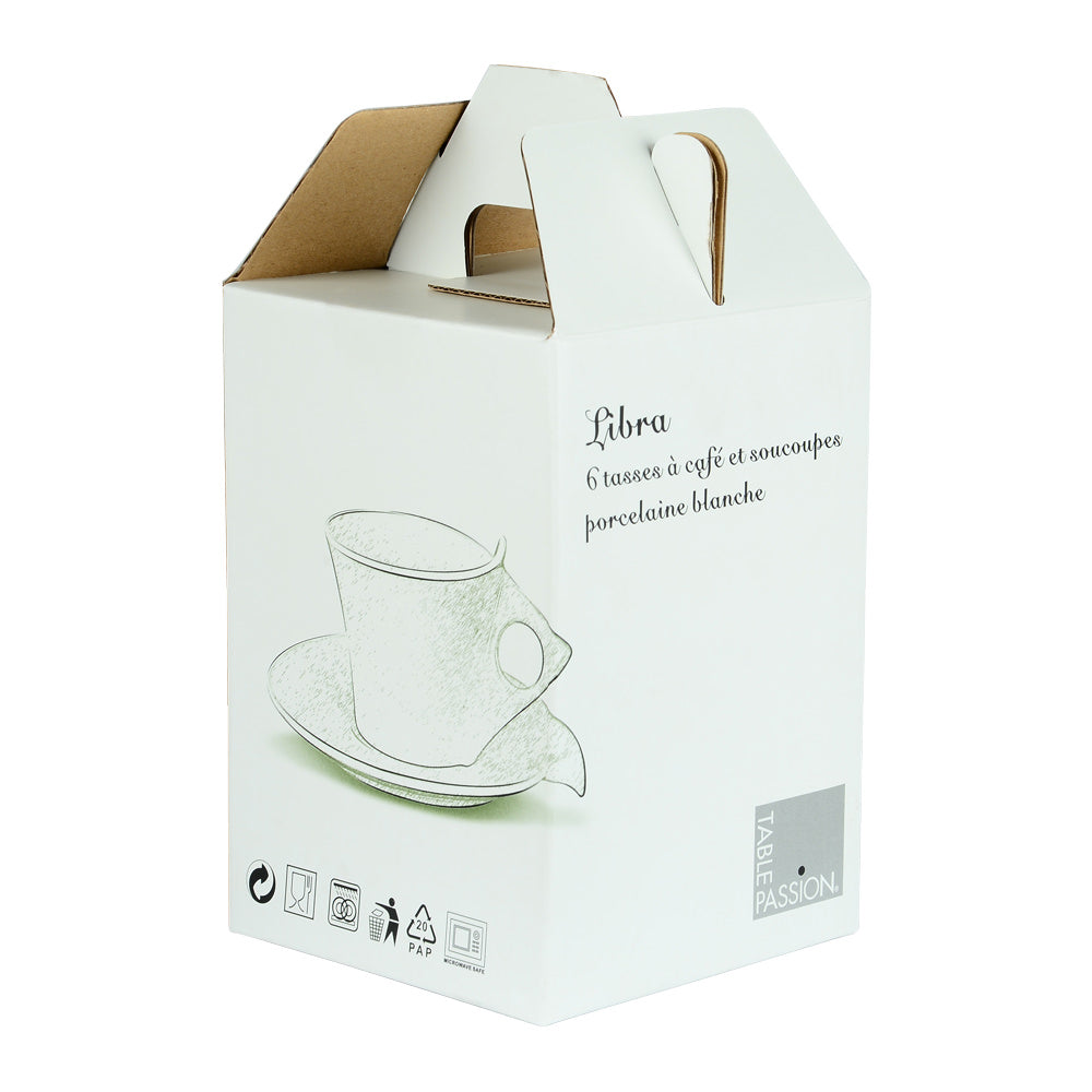 Coffret de 6 tasses et sous tasses Libra 10 cl Table passion - Mathon - 3