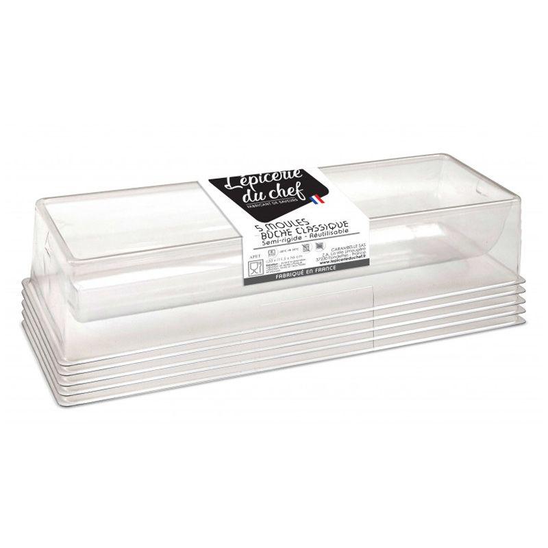 5 moules à bûches classique 33 cm Scrapcooking - Mathon