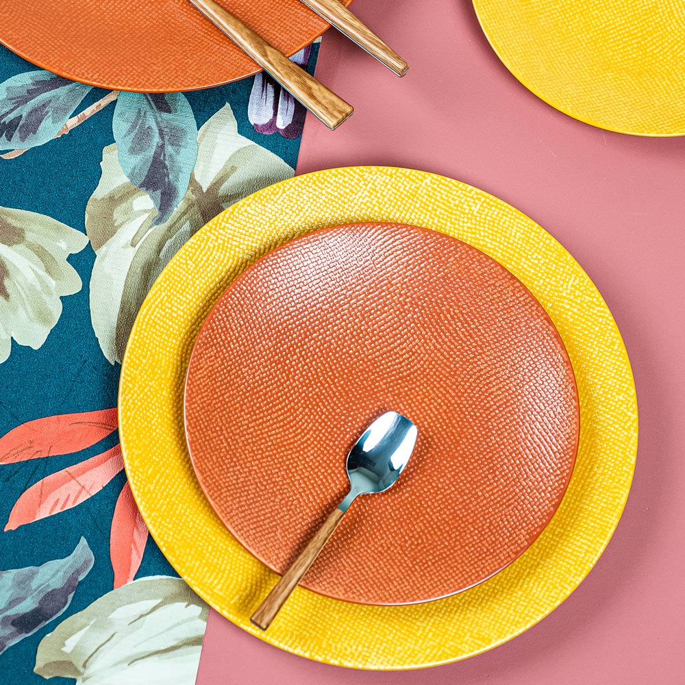 Assiette à dessert Vésuvio terra 21 cm (lot de 6) Table passion - Mathon - 3