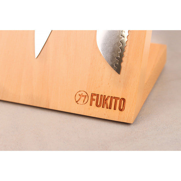 Bloc pour couteaux vide magnétique 4 emplacements en hêtre Fukito Fukito - Mathon - 6