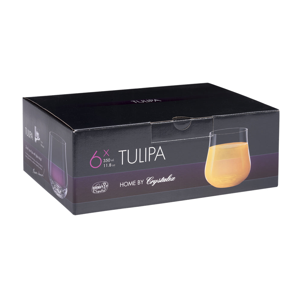 Boîte de 6 gobelets Tulipa 35 cl en cristallin Table passion - Mathon - 2