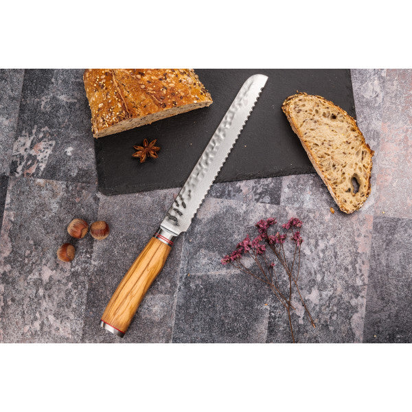 Couteau pour pains damas 10Cr Wusaki 20cm avec dents Wusaki - Mathon - 4