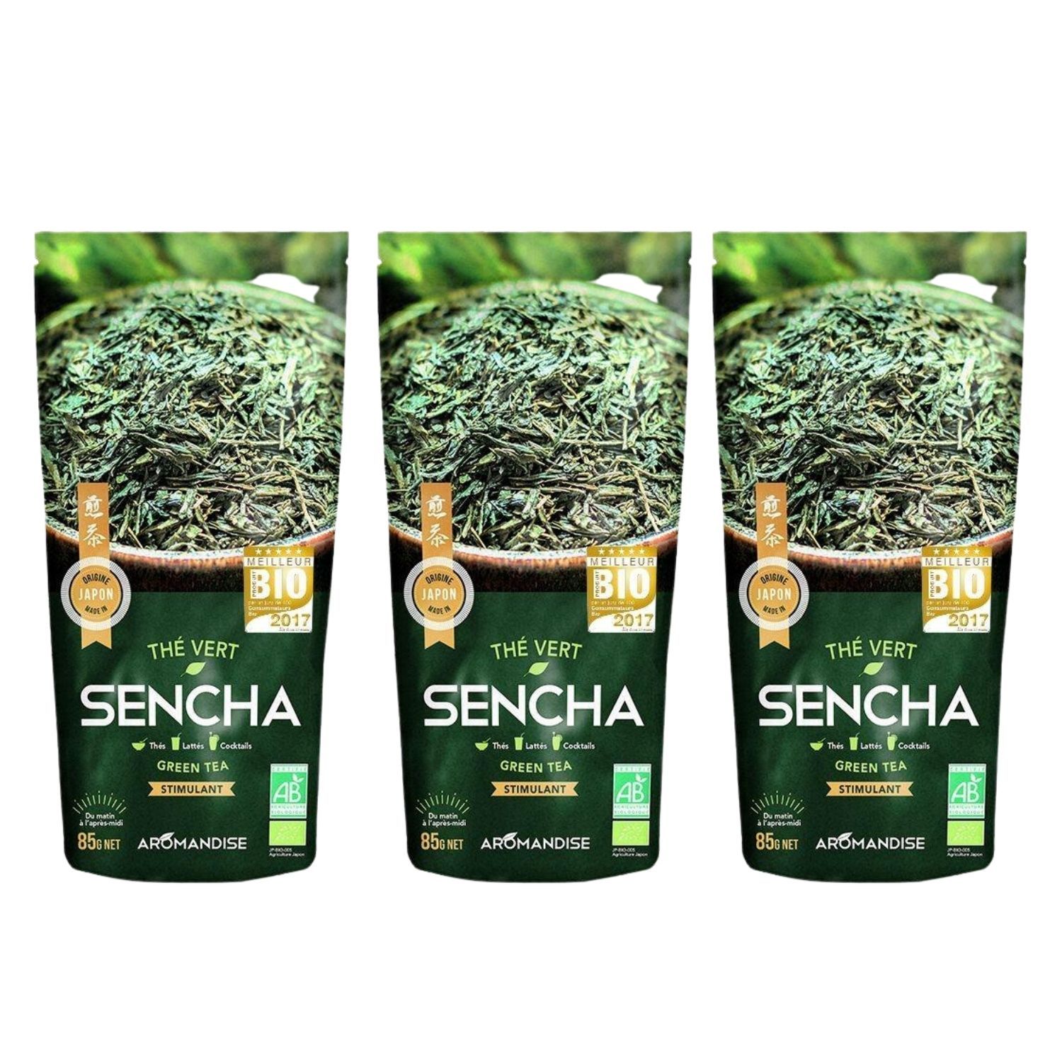 Thé vert bio japonais Sencha 255 g Aromandise - Mathon