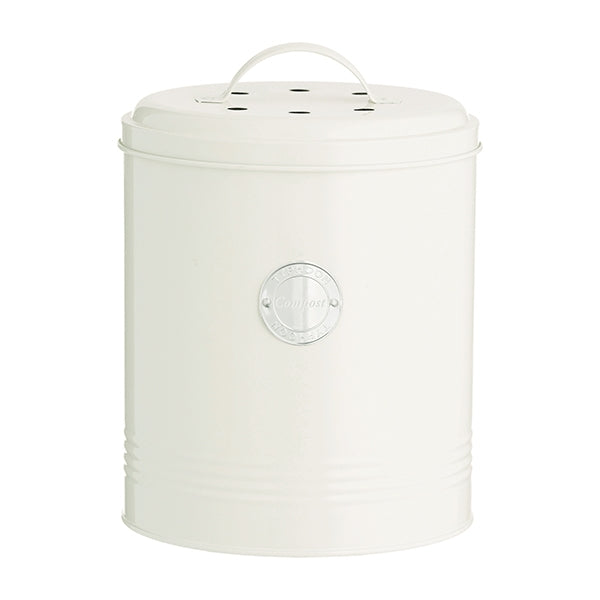 Seau à compost 2,5 L Blanc cassé Typhoon - Mathon - 1