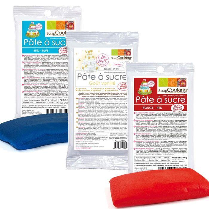 Kit de pâte à sucre France - bleu-blanc-rouge - 450 g Scrapcooking - Mathon
