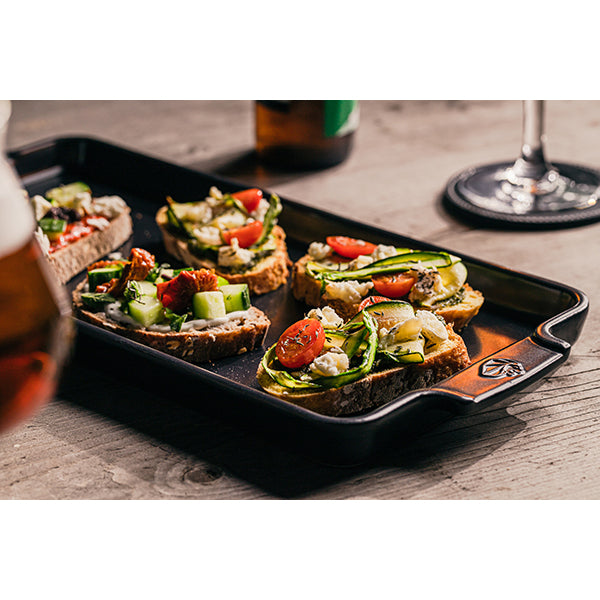 Plaque apéritifs et mignardises céramique ardoise Appolia 40 cm Peugeot - Mathon - 3