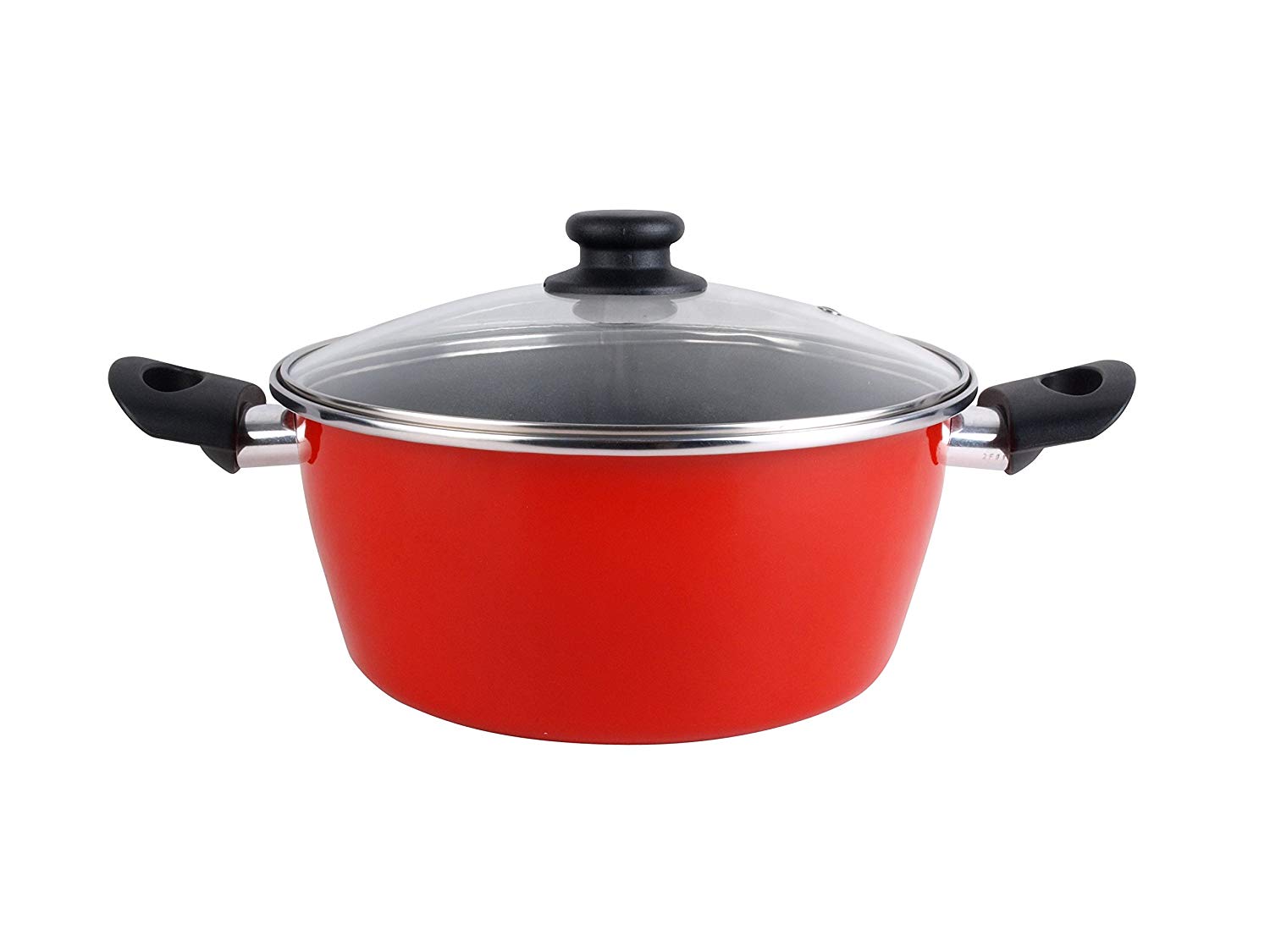 Batterie de cuisine 5 pièces Jeu de 3 poêles 18-20-24 cm induction antiadhésives  Rouge GRANA - Mathon - 6