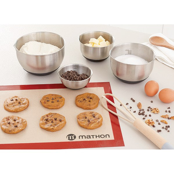 Set 4 petits bols en inox avec base silicone 10,5 à 17 cm Mathon - Mathon - 3