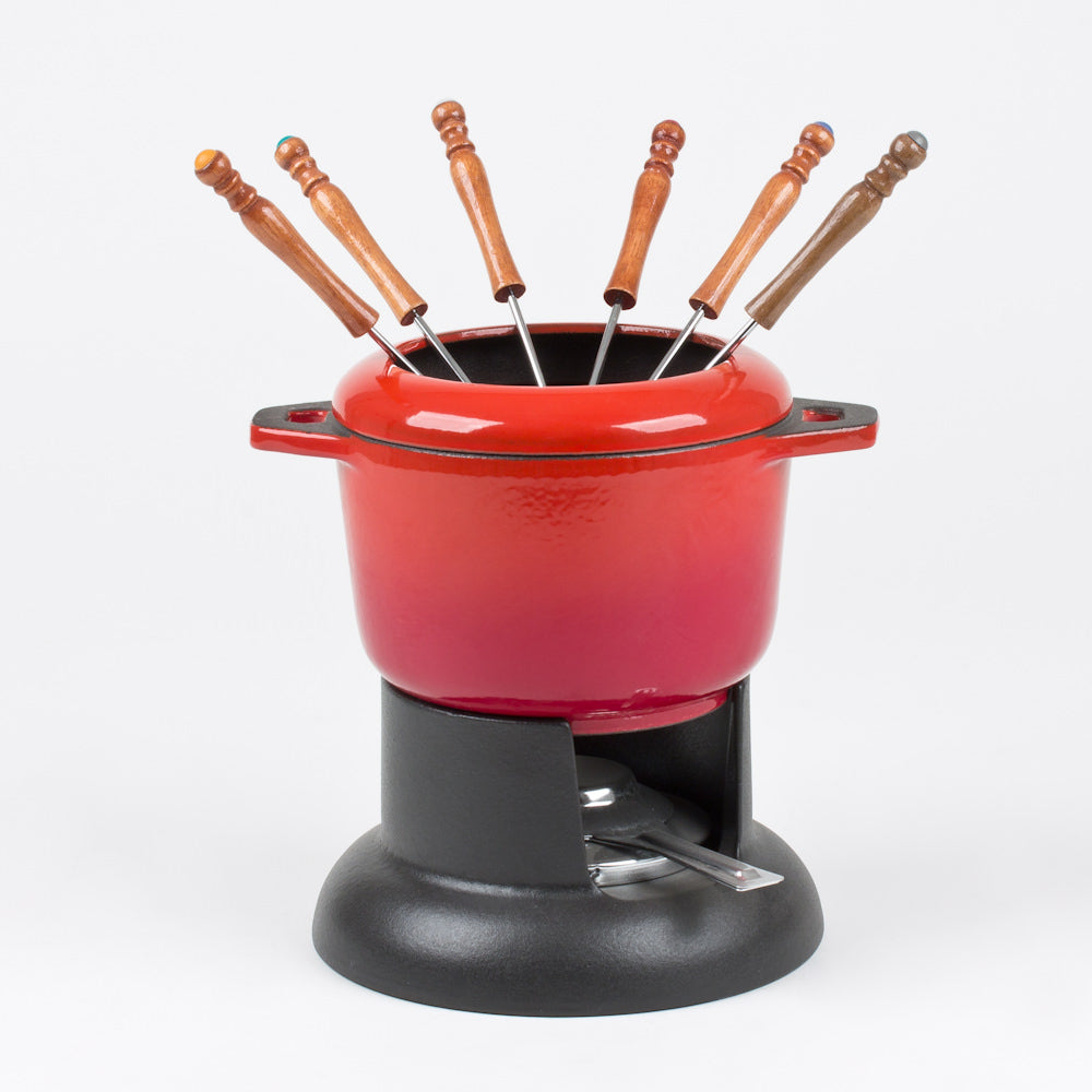 Service à fondue en fonte émaillée Invicta - Mathon - 1