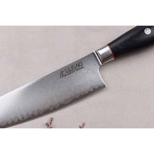 Couteau modèle chef Wusaki Fujiko Black 20cm manche en pakka Wusaki - Mathon - 2