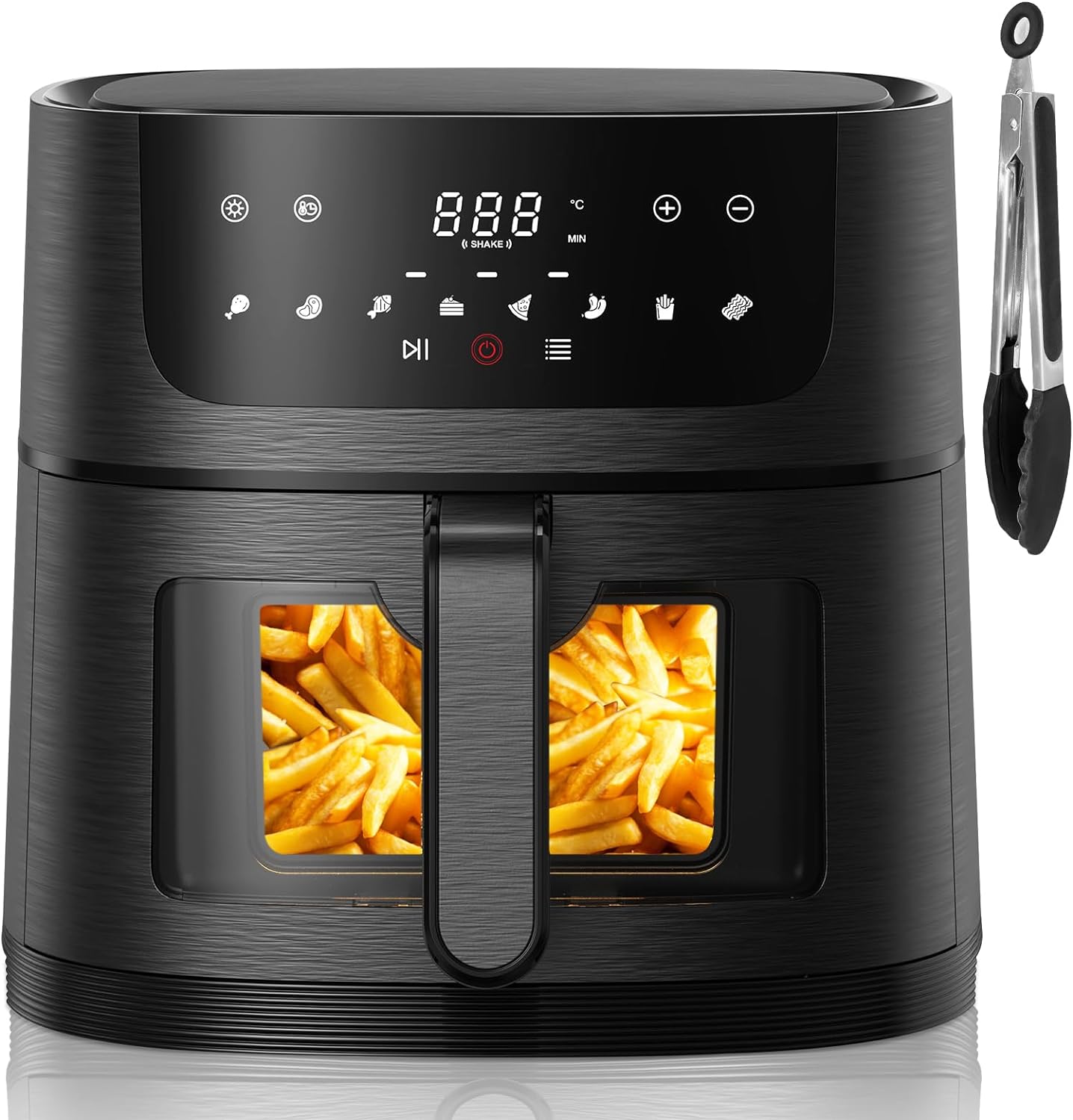 Friteuse Électrique CROSSON 8L Avec Vidange D'Huile - Minuterie 30 Min - Panier Treillis Métallique - Idéale Frites, Beignets, Nuggets